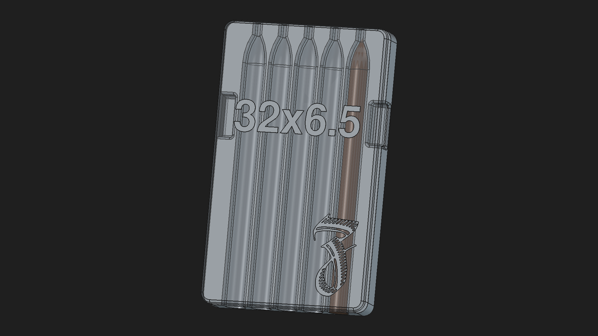 32 Ring Gauge Torpedo Cigar Mold - 5 Slot