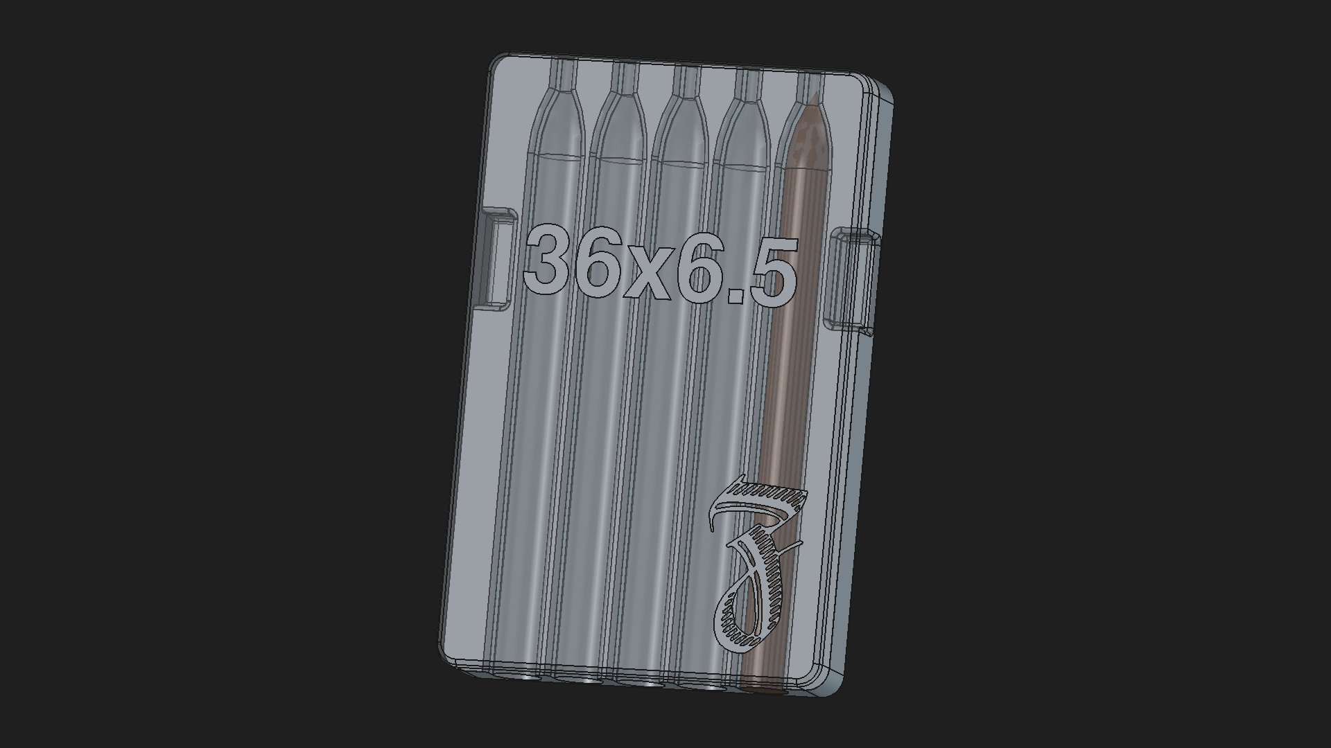 36 Ring Gauge Torpedo Cigar Mold - 5 Slot